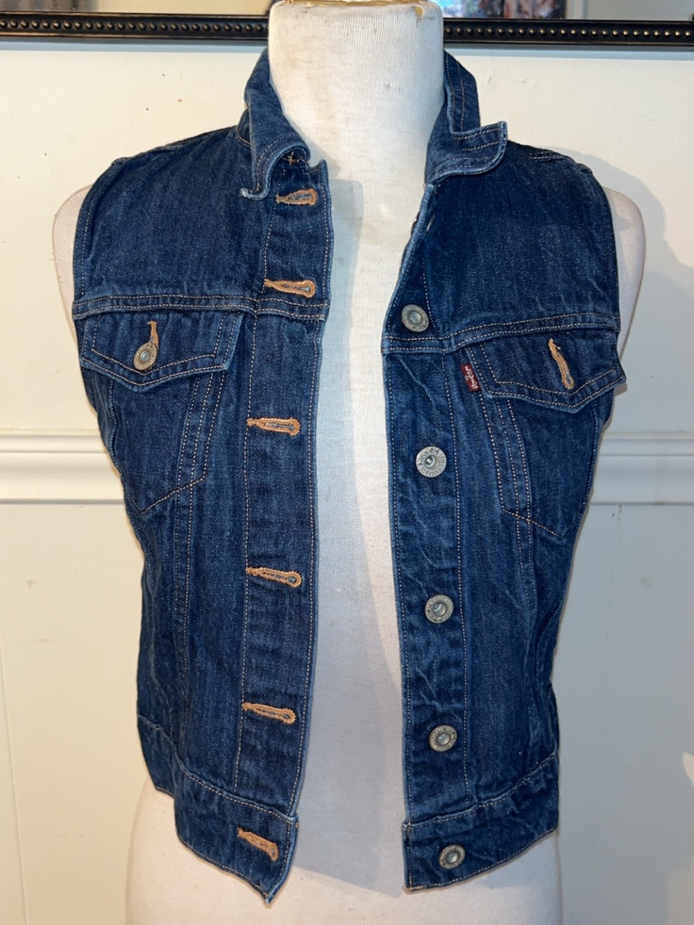 Levi's Dark Blue Denim Vest